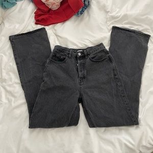grey/black high waisted boot cut Pacsun jeans